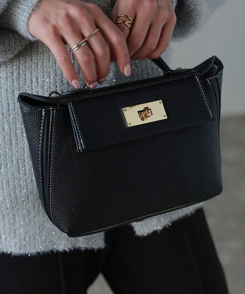 2WAYターンロックミニショルダーハンドバッグ 12-1174